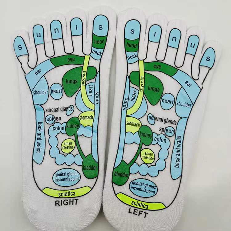 Meias De Massagem Reflexologia nos Pés