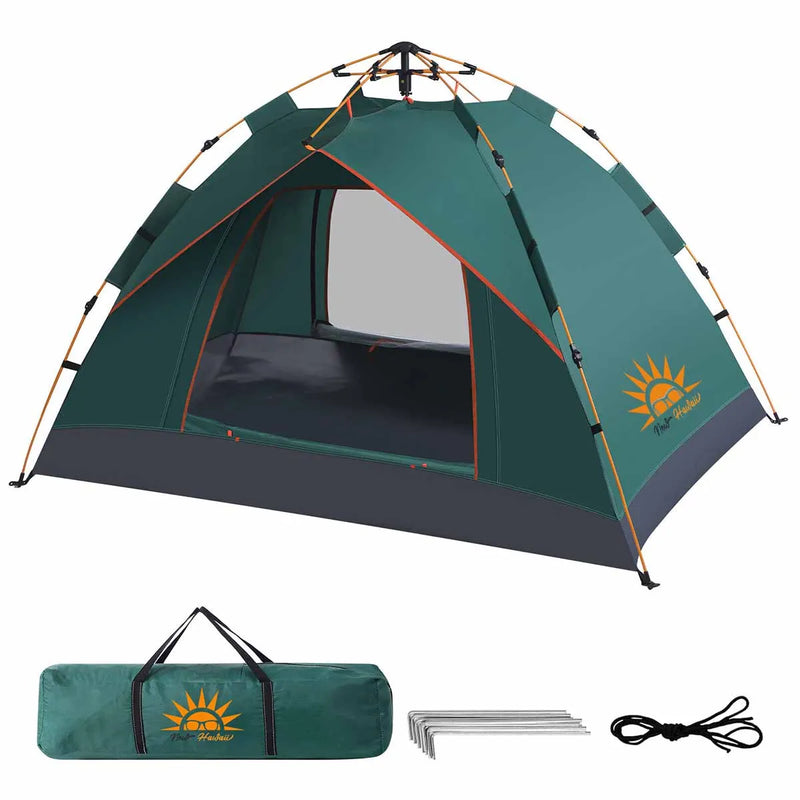 Barraca De Acampamento Pop-up - Para 3-4 Pessoas à Prova D'água, Anti-UV