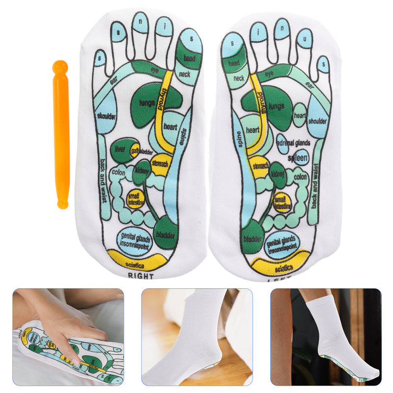 Meias De Massagem Reflexologia nos Pés